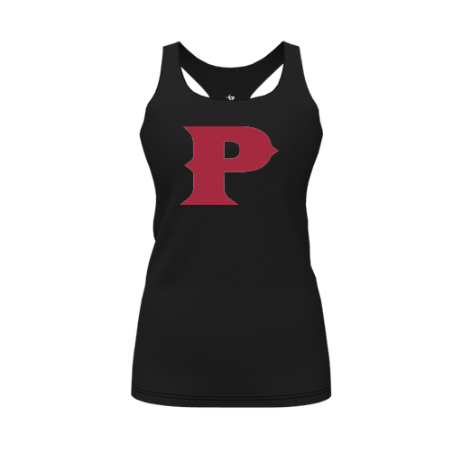 [CUS-DFW-RCBK-PER-BLK-FYS-LOGO1] Racerback Tank Top (Female Youth S, Black, Logo 1)