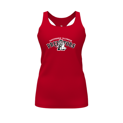 [CUS-DFW-RCBK-PER-RED-FYS-LOGO2] Racerback Tank Top (Female Youth S, Red, Logo 2)