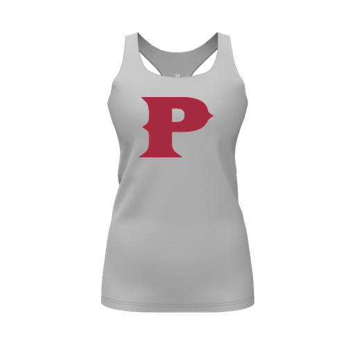 [CUS-DFW-RCBK-PER-GRY-FYS-LOGO1] Racerback Tank Top (Female Youth S, Gray, Logo 1)