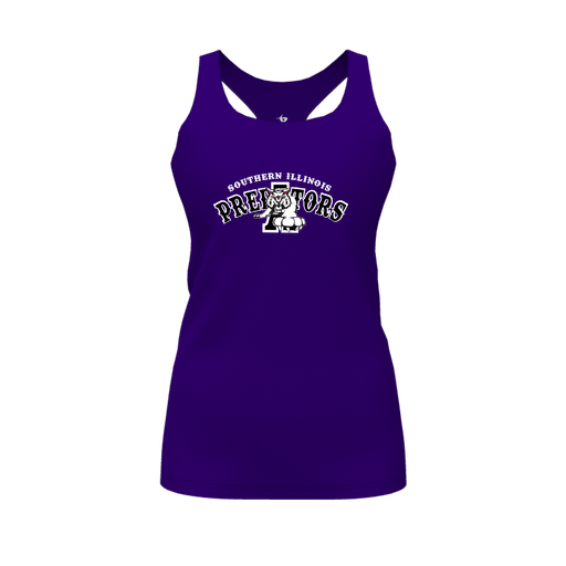 [CUS-DFW-RCBK-PER-PUR-FYS-LOGO2] Racerback Tank Top (Female Youth S, Purple, Logo 2)