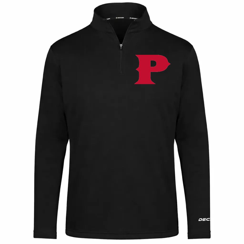 [FOLQFFBK-AXS-LOGO1] Decker Men's FlexFleece 1/4 Zip (Black, Adult XS, Logo 1)