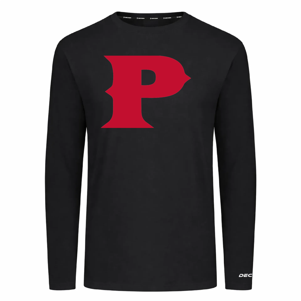 [FTLCUBBK-AS-LOGO1] Decker Adult Tri-Blend T-Shirt - Long Sleeve (Black, Adult S, Logo 1)