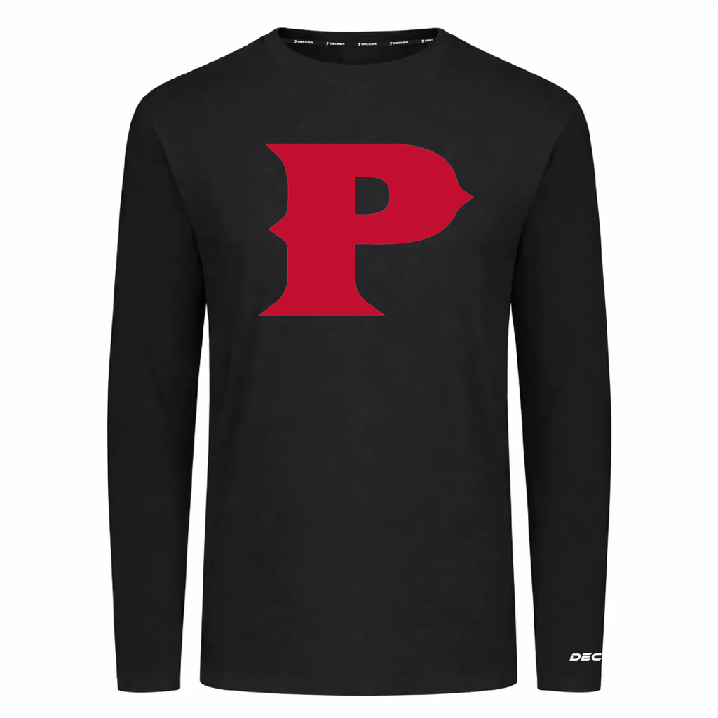[FTLCUBBK-AXS-LOGO1] Decker Adult Tri-Blend T-Shirt - Long Sleeve (Black, Adult XS, Logo 1)