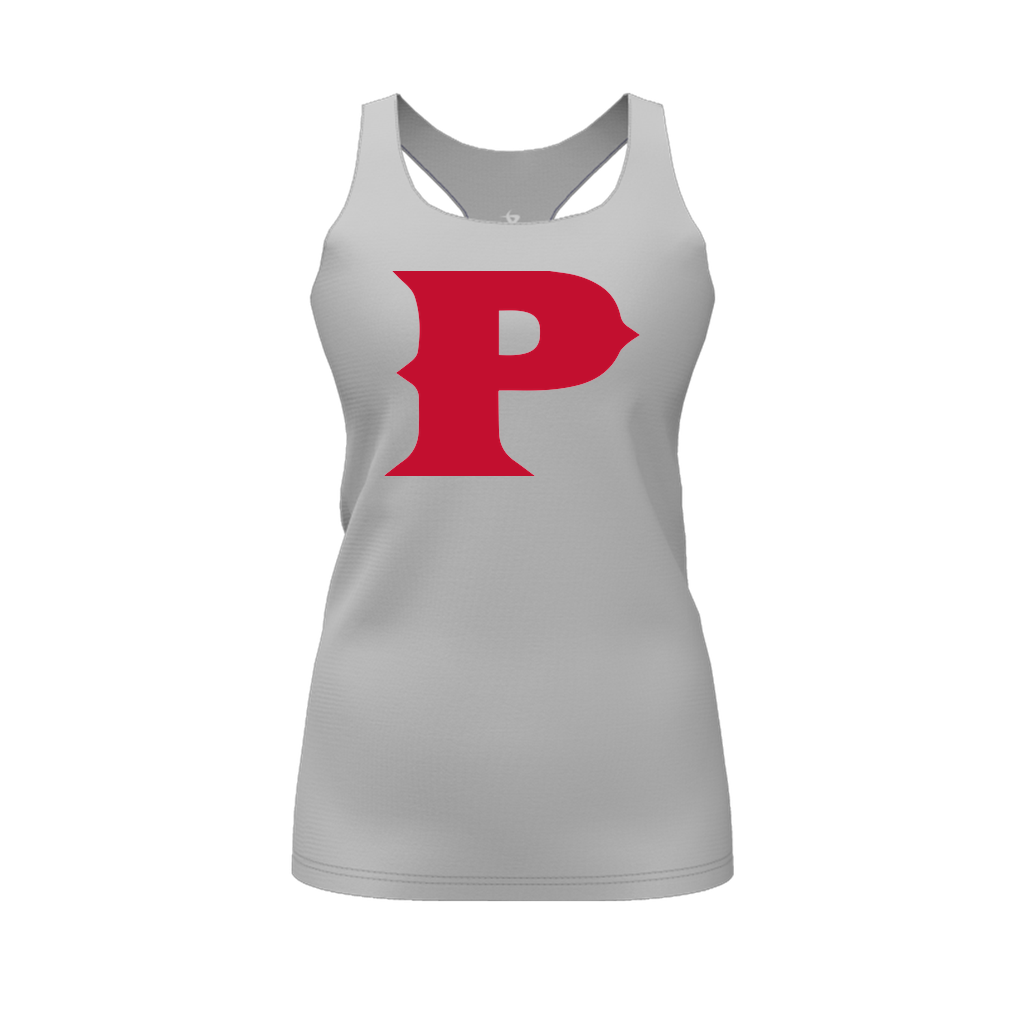[FT0TRBGY-FYS-LOGO1] Decker Racerback Tank Top (Gray, Female Youth S, Logo 1)