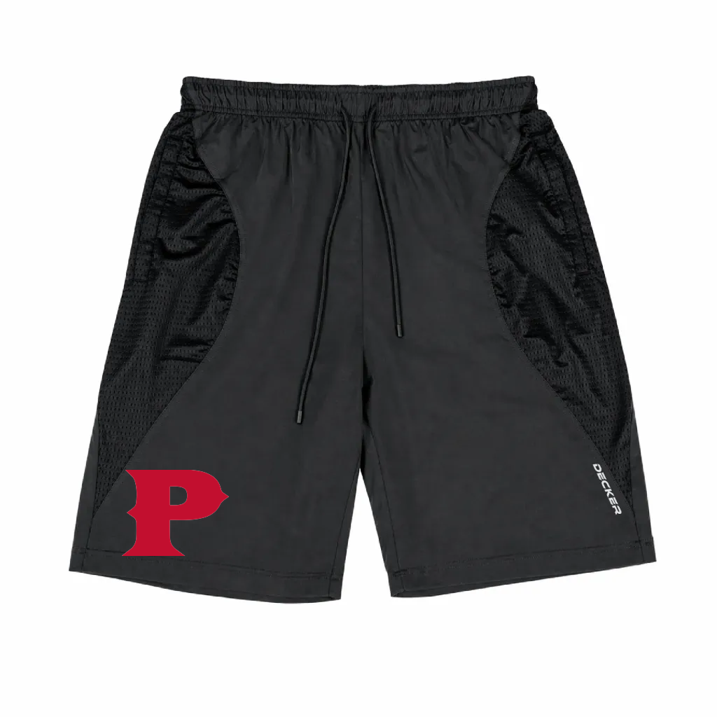 [CUS-DFW-SHOR-PER-CRV-BLK-YXS-LOGO1] Decker Shorts (Curve Shorts) (Black, Youth XS, Logo 1)