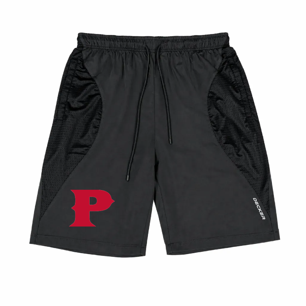 [CUS-DFW-SHOR-PER-CRV-BLK-YXXS-LOGO1] Decker Shorts (Curve Shorts) (Black, Youth XXS, Logo 1)