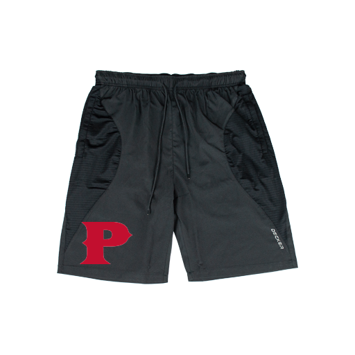 [CUS-DFW-SHOR-PER-CRV-BLK-YXXS-LOGO1] Decker Shorts (Curve Shorts) (Logo 1, Youth XXS, Black)