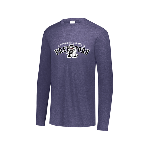 [FTLCUBNV-AXS-LOGO2] Decker Men's Tri-Blend T-Shirt - Long Sleeve (Adult XS, Navy, Logo 2)