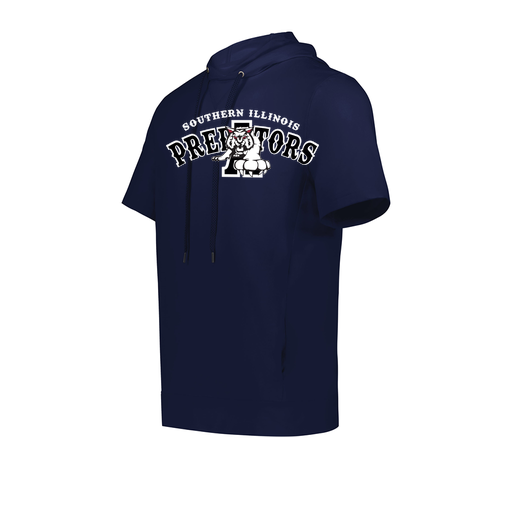 [222605.065.S-LOGO2] YOUTH VENTURA SOFT KNIT SHORT SLEEVE HOODIE (Youth S, Navy, Logo 2)