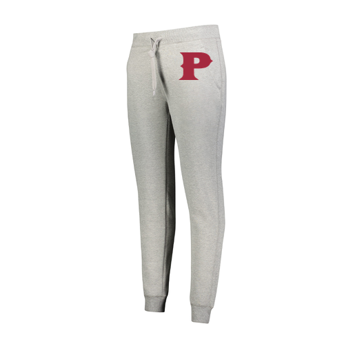 [229748.017.XS-LOGO1] Ladies 60/40 Fleece Jogger (Female Adult XS, Silver, Logo 1)
