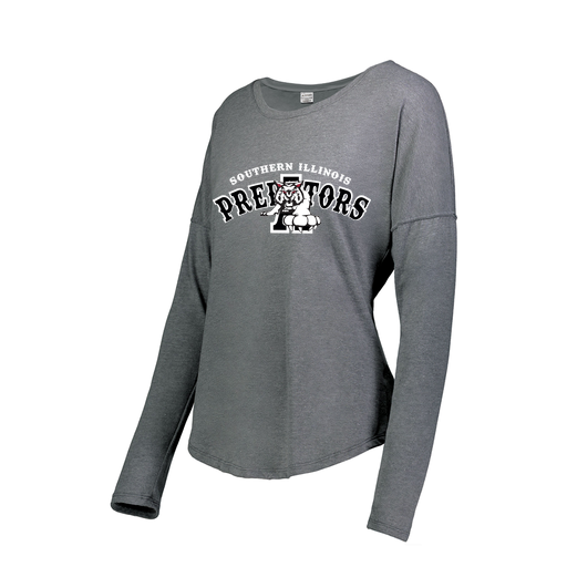 [FTLCUBGY-FAXS-LOGO2] Decker Women's Tri-Blend T-Shirt - Long Sleeve (Female Adult XS, Gray, Logo 2)